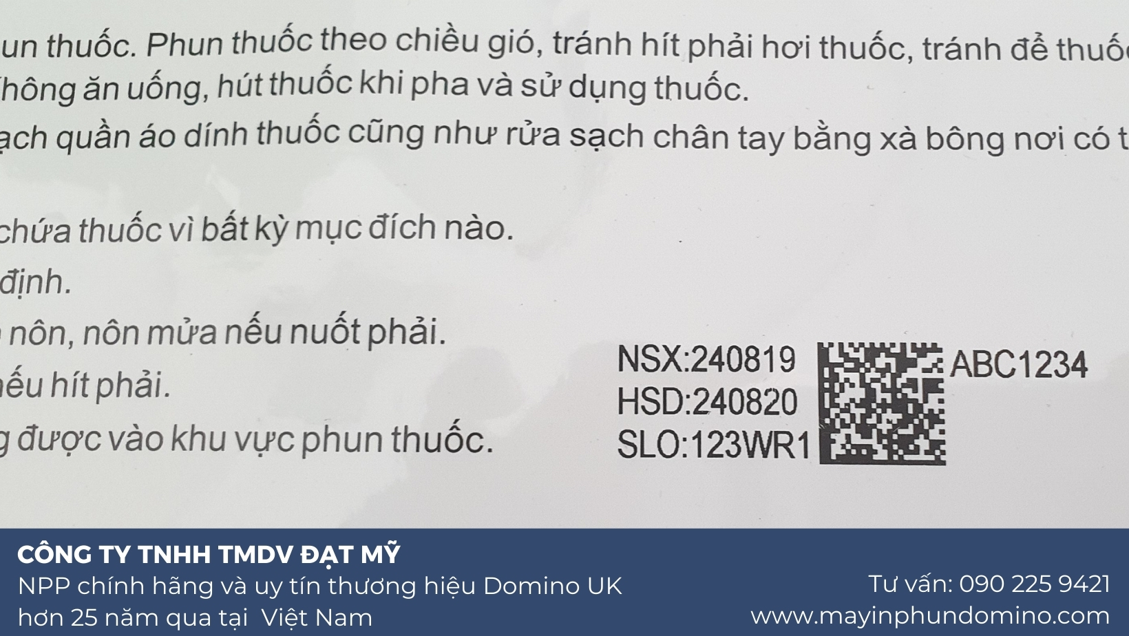 mẫu in date ruy băng tự động trên bao bì