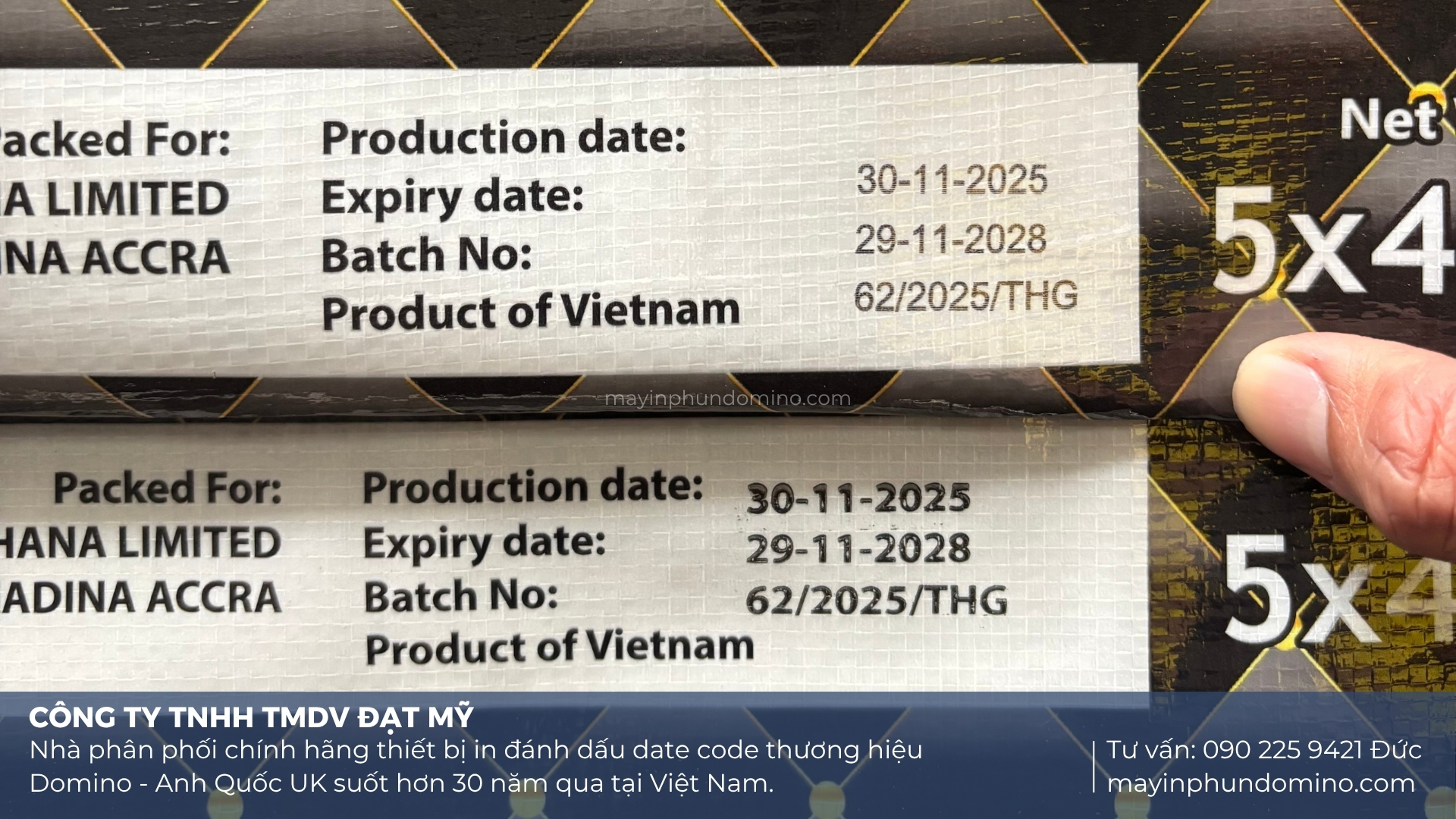 máy in date bao gạo