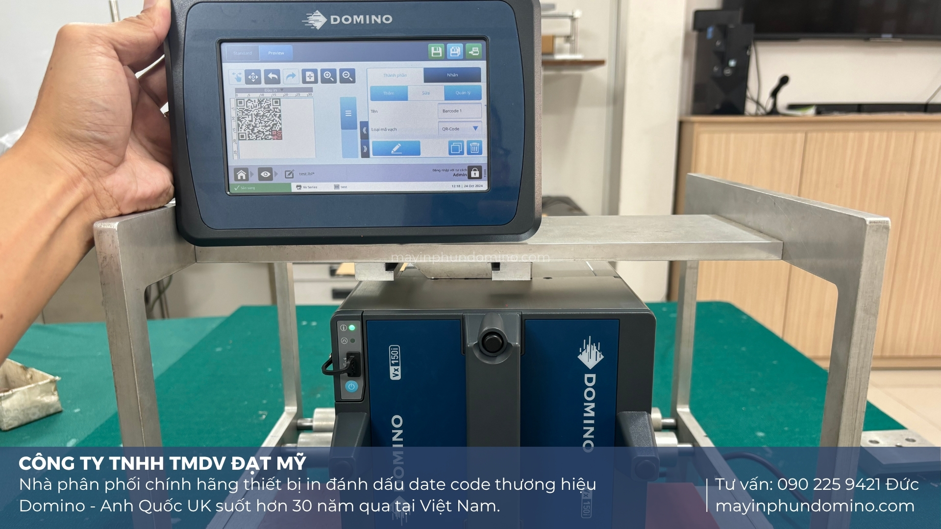 máy in date ruy băng vx150i
