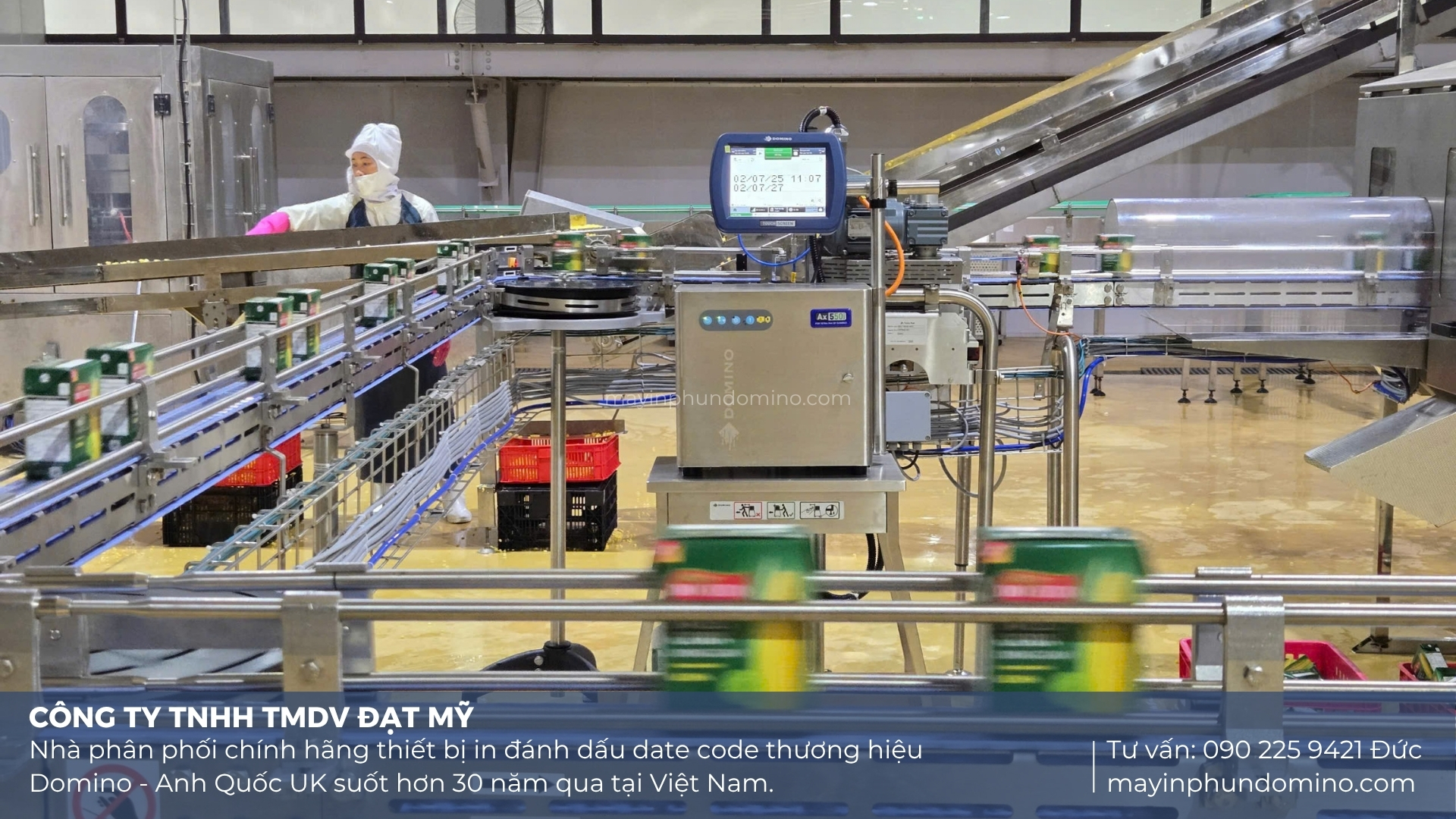 máy in phun date công nghiệp domino ax350i