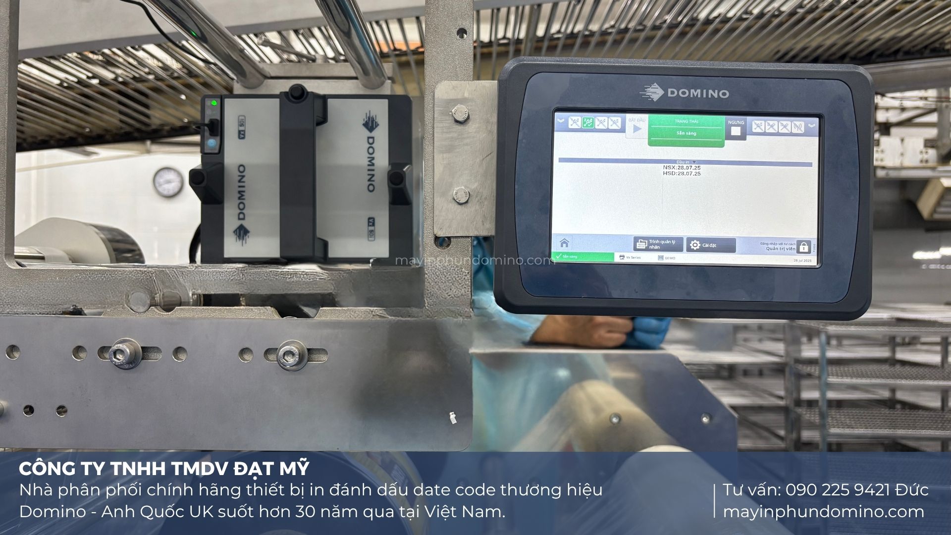 máy in date ruy băng domino vx50i